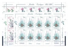 Monaco. Giardino esotico 1998. 4 mini lenzuola.