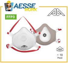 10 Mascherine Active Air R31 FFP3 NR D Con Valvola ed Elastici Nucali