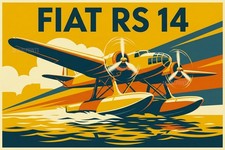 Poster vintage FIAT Rs14 -