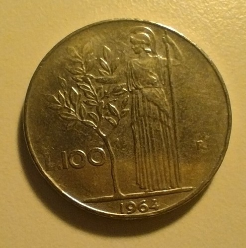 Moneta 100 lire 1964 - moneta,