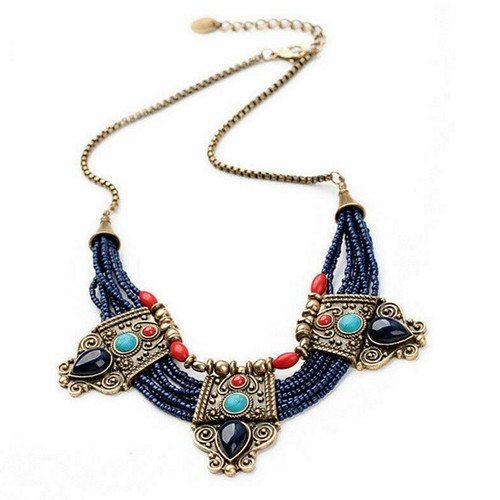 Collana unica tibetana perle