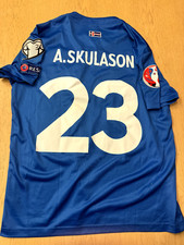 Iceland match worn issued shirt skulason maglia preparata indossata stock pro