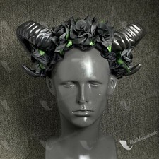 Fascia fiore corno di pecora restyle bellezza gotica horror corna Halloween rosa