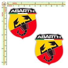 Abarth scorpion sticker cropped adesivi auto moto casco helmet tuning pvc 2 pz.