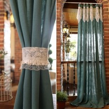 Tende vintage in pizzo verde