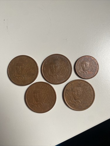 Monedas centimos francia - centimos, de