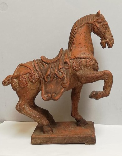 Scultura cavallo terracotta - cavallo, in
