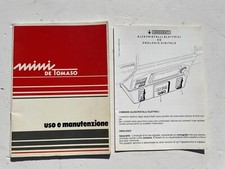 Uso e manutenzione MINI DE TOMASO Con Allegato Orologio e Alzacristalli 1980