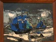 Dipinto olio vintage anni 50