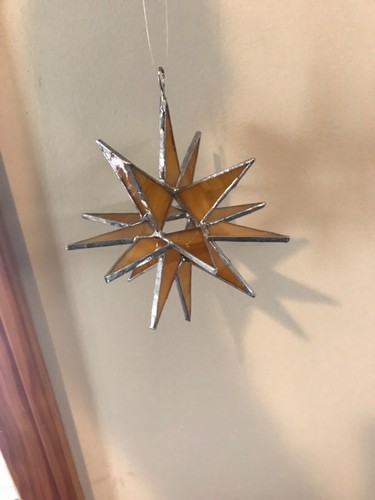 Ornamento stella ambra - 3d,