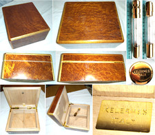 KELERMES ITALY CUSTODIA SCATOLA BOX PORTASIGARI IN LEGNO IMPIALLACCIATO RADICA