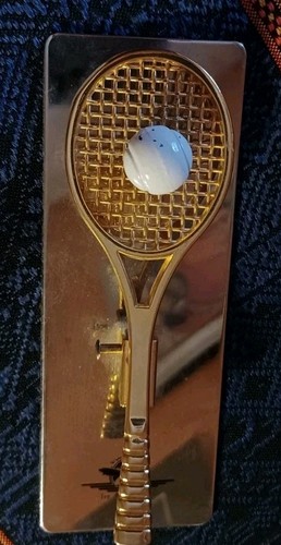 Vintage tennis metal memo - tennis,