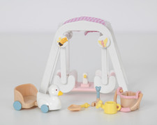 Set altalena per bambini Sylvanian. Peaches Freddy's Swing & Play Doppio Calico Critters