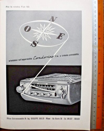 Pubblicità autoradio condor - pubblicità,