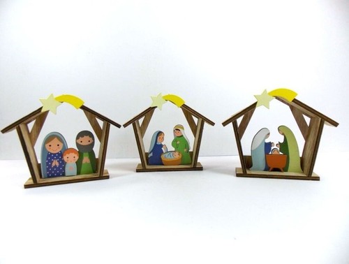 Capanna con sacra famiglia - famiglia, cm