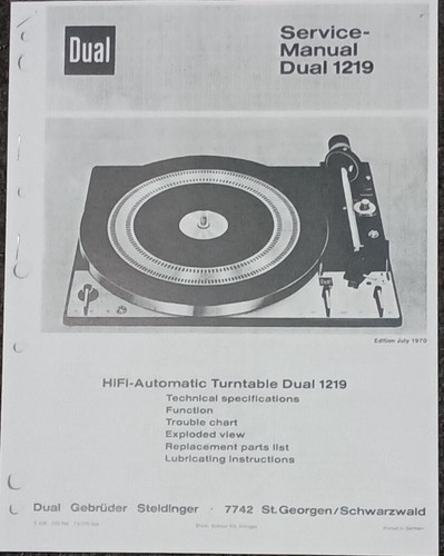 Doppio giradischi 1219 manuale - giradischi,