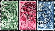 Svizzera - 1900 - U.P.U. - serie completa usata - Unificato nn.86/88