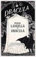 Frank Langella (firmato nel cast) "DRACULA" Edward Gorey 1977 Programma ricordo
