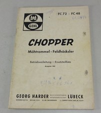 Istruzioni Per L'Uso + Catalogo Ricambi Chopper Mähtrommerl Trincia Semovente FC