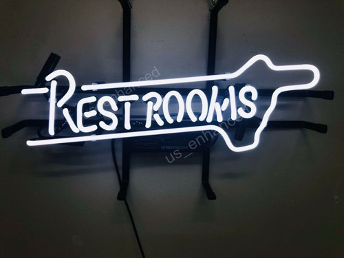 Rest rooms arrow right neon - rest,
