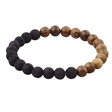 Bracciale Nero Pietra Lavica