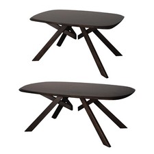 Tavolo In Legno Massello Pregiato LIPARI Noce Scuro