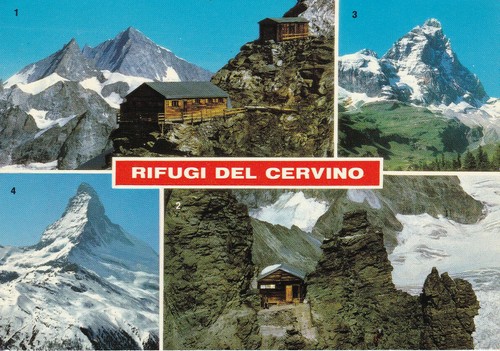 Cartolina rifugi del cervino - rifugi,
