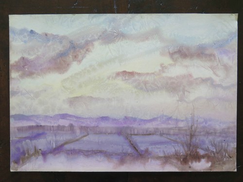 Quadro paesaggio invernale con - quadro,