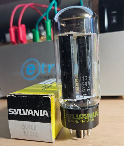 5u4gb sylvania piastra nera - sylvania,