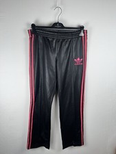 Pantaloni Lucidi Tuta Adidas Nero Rosa Taglia M Donna Trousers Bottom Pants