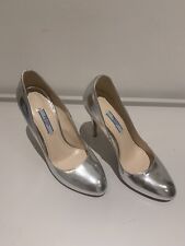 Scarpa Décolleté PRADA in pelle argento NUOVA ORIGINALE