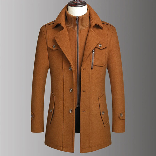 Cappotto uomo doppio colletto