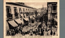 Reggio Calabria Scesa del quadro Madonna Processione F. piccolo  spedita