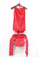 Vestito Carnevale Bambina Dama Velluto Fuxia Rosso Tg 8/10 Anni