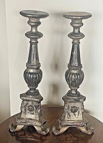 Coppia antichi candelabri - coppia,