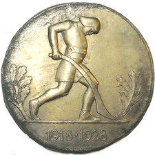 Aratro soldatino 10° ANNIVERSARIO DELLA FINE DELLA GUERRA MONDIALE I enorme galvano 156mm (circa 6") 