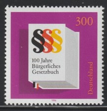 Germania 1996 Sc # 1942 Codice