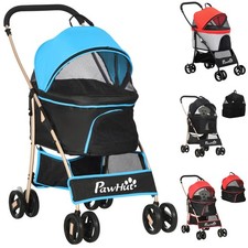 PawHut Passeggino per Cani Pieghevole con Trasportino Rimovibile e Tettuccio