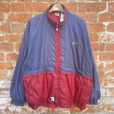 Giacca a vento Nike Inc Track anni 90 uomo grande full zip Big Swoosh USA rara