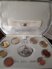 VATICANO 2003 SERIE DIVISIONALE PROOF 8 MONETE EURO + MEDAGLIA ARGENTO