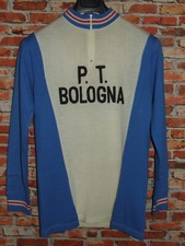 EROICA MAGLIA SHIRT BICI CICLISMO VINTAGE 70'S BOLOGNA 50% LANA RICAMATA