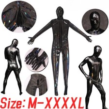 Body intero uomo lattice gomma pelle cosplay cerniera sexy catsuit