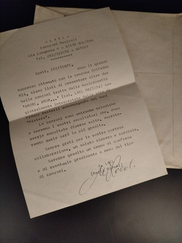 Rara lettera storica lael - storica,