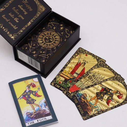 Gold foil tarot let the - gold,