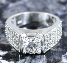 Diamante Solitario 1.41 Bianco Carati Taglio Rotondo Certificato Uomo Ultimo