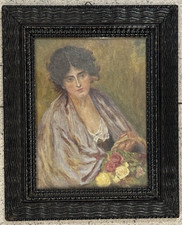 Quadro dipinto donna olio - dipinto,