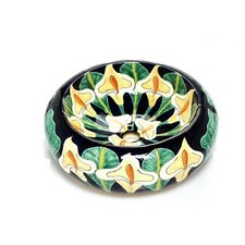 Circolare lavandino bagno lavabo da appoggio messicano Talavera - Calia 