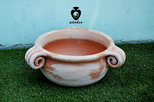 Ciotola in TERRACOTTA decorata vaso fioriera arredo giardino per piante esterno