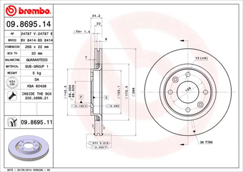 Set freni disco brembo - a,