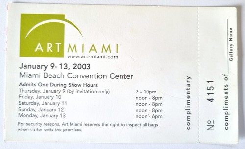 Art miami usa biglietto - miami,